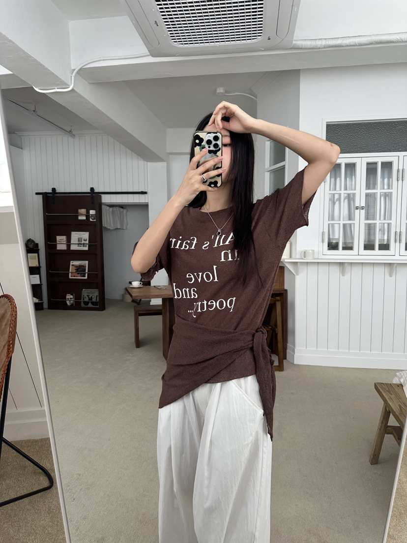I MFACT直郵韓國代購㊣女裝新款人氣休閑熱賣25春夏推薦T恤I MFACTT恤