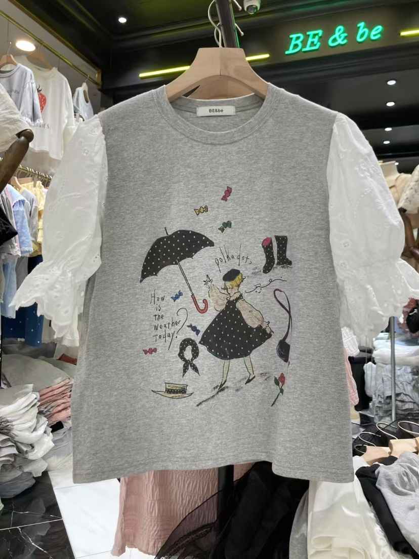 BE&amp;BE韓國直郵㊣東大門實拍女裝新品推薦25春夏休閑T恤BE&beT恤