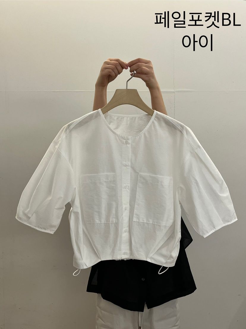 TAUPE直郵韓國代購㊣女裝新品25春夏人氣熱賣襯衫蕾絲衫口袋TAUPE襯衫/蕾絲衫