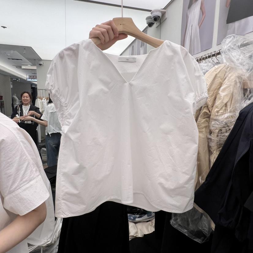MOI-A直郵韓國代購㊣女裝新品熱賣推薦25春夏時尚襯衫蕾絲衫MOI-A襯衫/蕾絲衫
