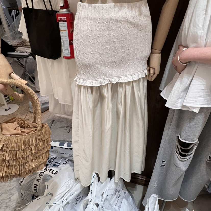 VIRKIN韓國㊣直郵東大門代購女裝新品25春夏推薦半身裙中短裙VIRKIN半身裙/中短裙