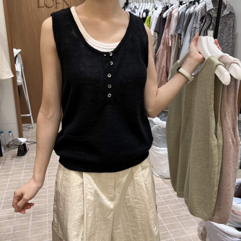 LOFN韓國直郵㊣女裝新品25春夏熱賣休閑推薦人氣時尚吊帶背心LOFN吊帶/背心