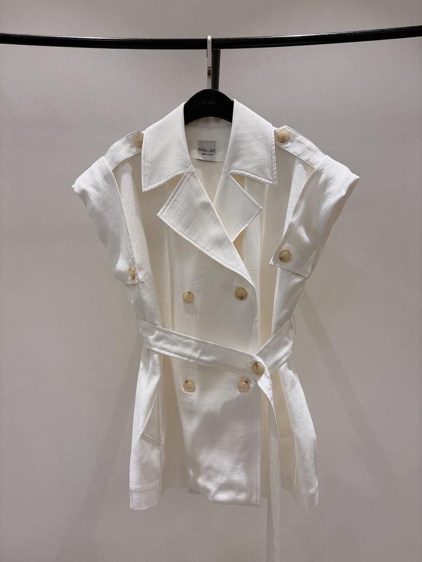 MINI BE韓國直郵㊣東大門實拍女裝新品休閑人氣馬甲含腰帶MINI BE馬甲
