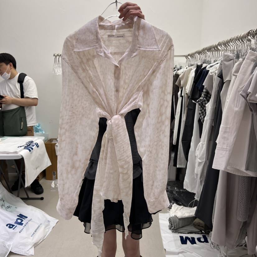 PADO直郵韓國代購㊣女裝新款時尚人氣熱賣休閑推薦襯衫蕾絲衫PADO襯衫/蕾絲衫