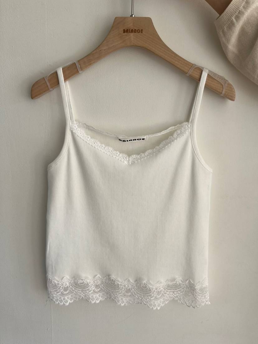 BALANCE直郵韓國代購㊣女裝新品人氣25春夏熱賣吊帶背心蕾絲BALANCE吊帶/背心