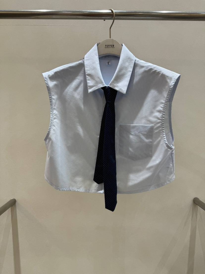 FEFFER韓國直郵㊣東大門實拍女裝新品熱賣襯衫蕾絲衫含領帶FEFFER襯衫/蕾絲衫