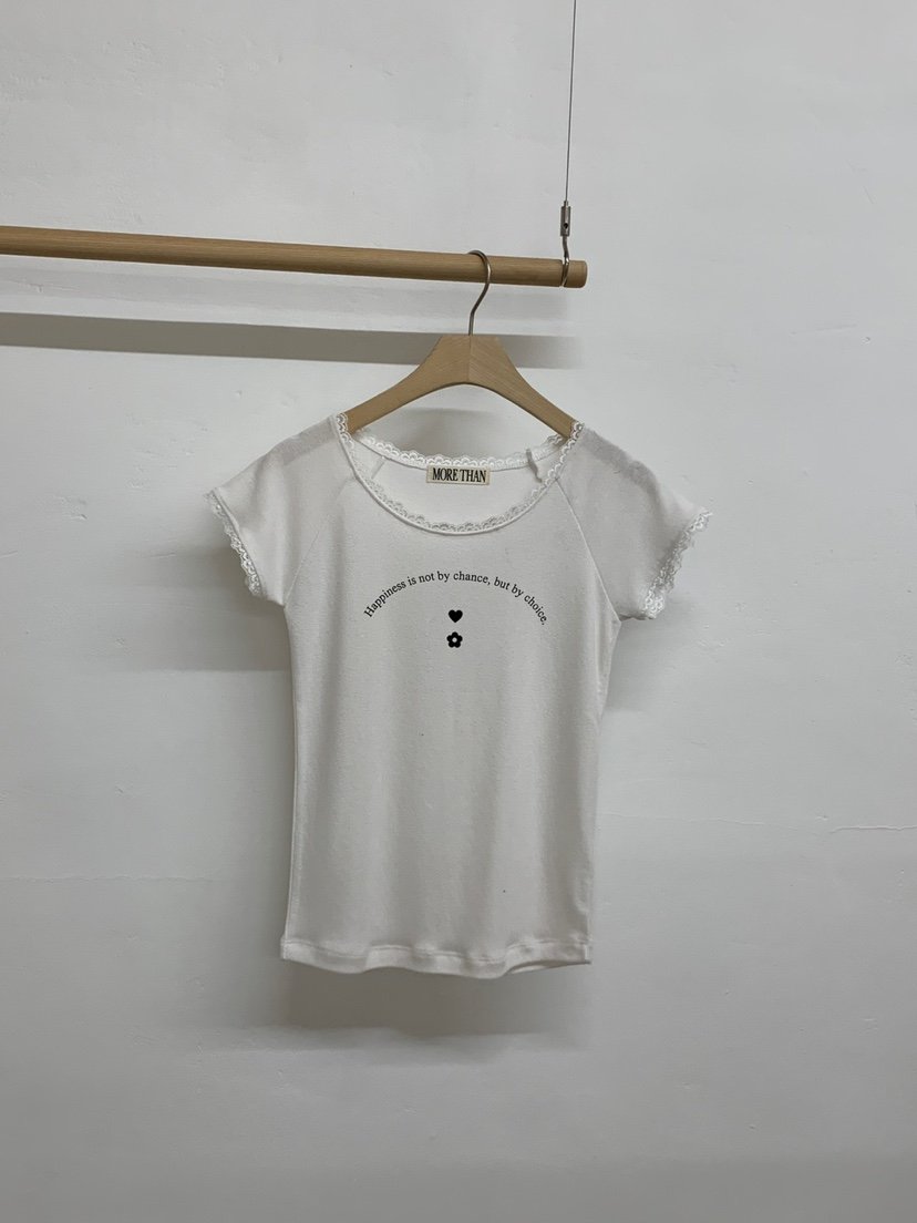 MORE THAN-P韓國㊣直郵東大門代購女裝新品25春夏時尚T恤MORE THANT恤