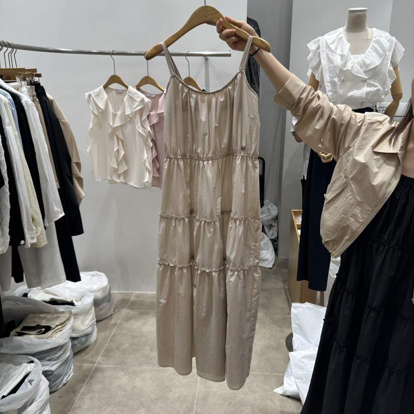 ENVY韓國直郵㊣東大門實拍女裝新款熱賣人氣時尚連衣裙褶皺ENVY連衣裙