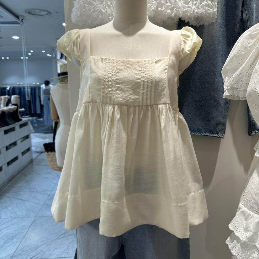TRES BIEN韓國㊣直郵東大門代購女裝新品熱賣襯衫蕾絲衫泡泡袖TRES BIEN襯衫/蕾絲衫