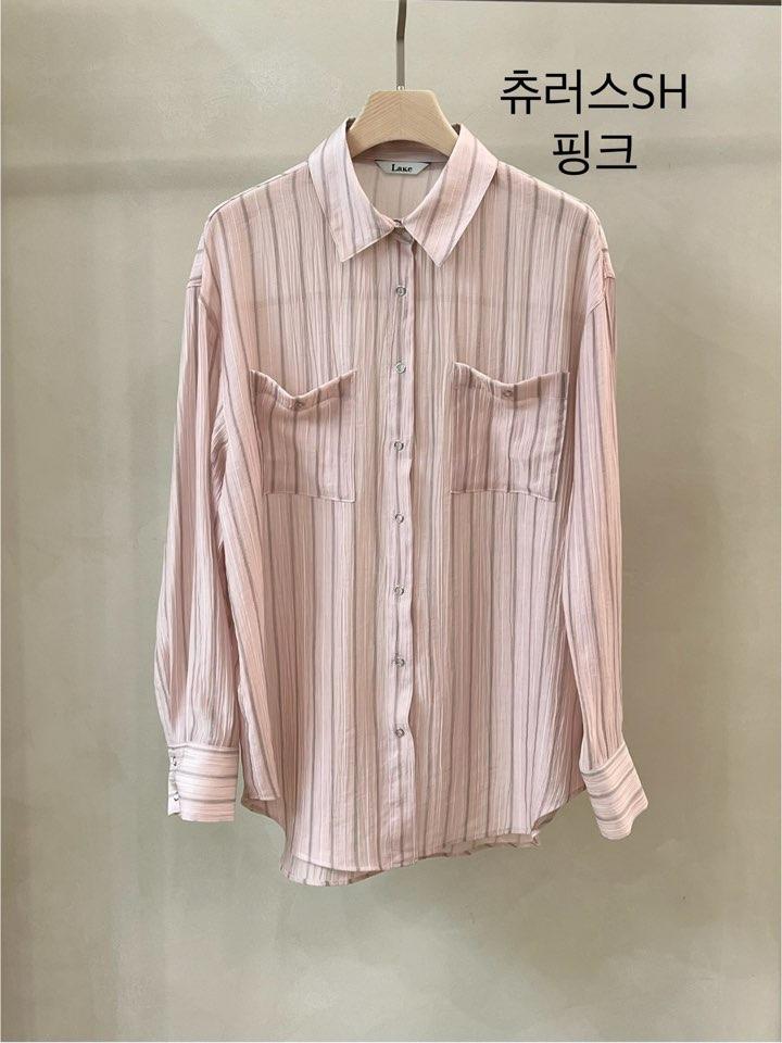 LAKE-A韓國直郵㊣東大門實拍女裝新品熱賣25春夏襯衫蕾絲衫Lake side襯衫/蕾絲衫