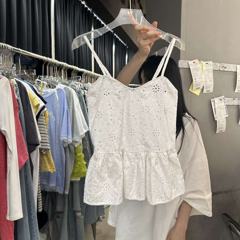 MOMAZU韓國直郵㊣女裝新品人氣25春夏熱賣推薦吊帶背心刺繡MOMAZU吊帶/背心