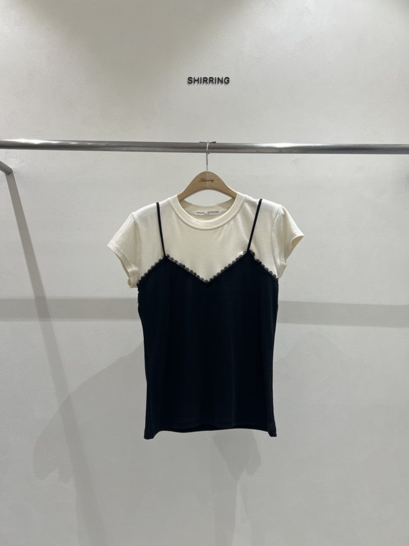 SHIRRING韓國直郵㊣東大門實拍女裝新品人氣時尚25春夏休閑T恤SHIRRINGT恤