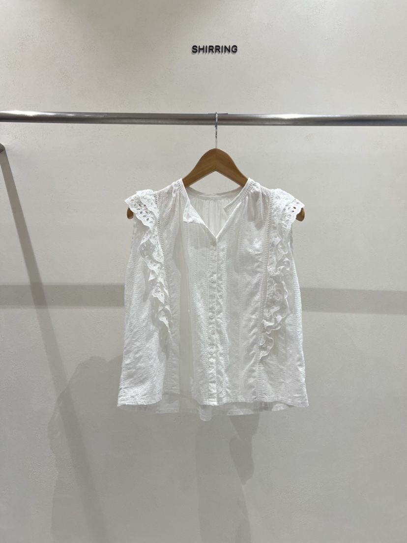 SHIRRING韓國㊣直郵東大門代購女裝新品時尚熱賣襯衫蕾絲衫SHIRRING襯衫/蕾絲衫