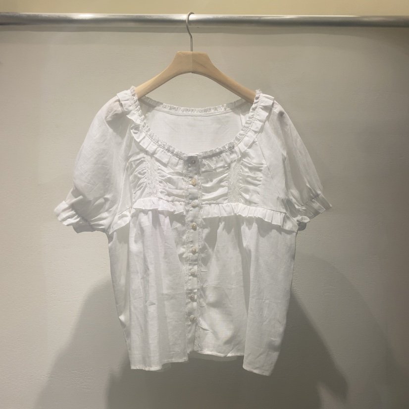 DARLUZ_MI韓國直郵㊣女裝新品熱賣25春夏時尚襯衫蕾絲衫亞麻DARLUZ_MI襯衫/蕾絲衫