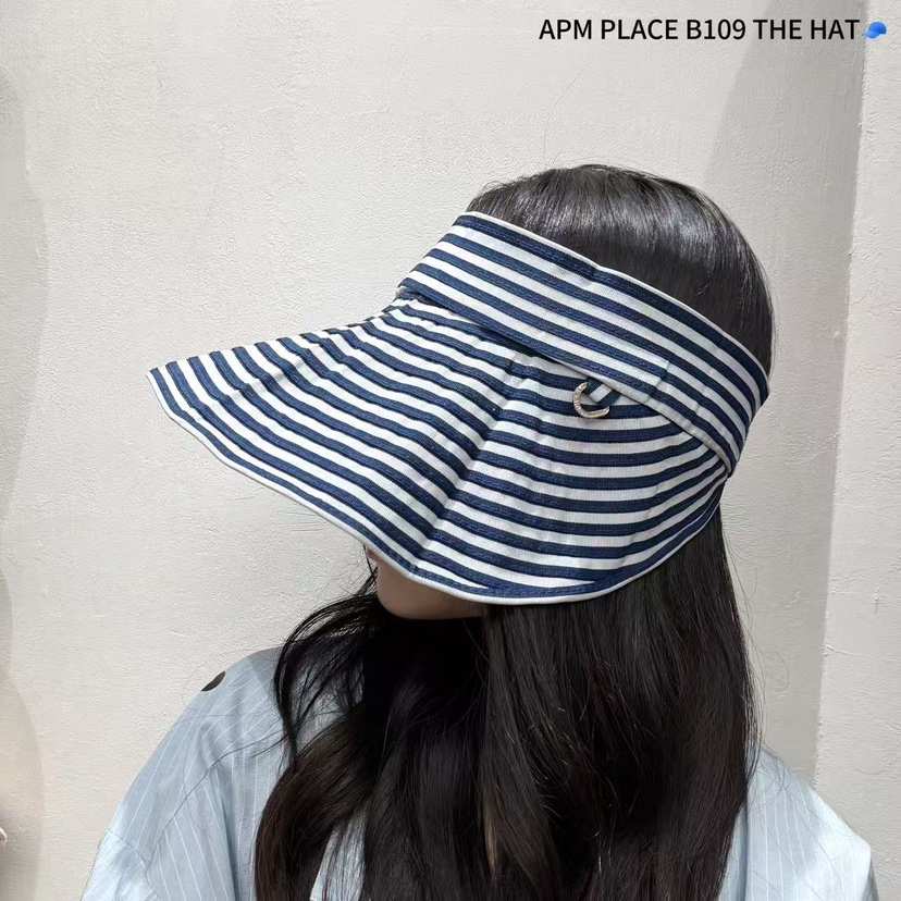 THE HAT-P韓國直郵㊣女裝新品熱賣25春夏休閑人氣帽子條紋THE HAT帽子