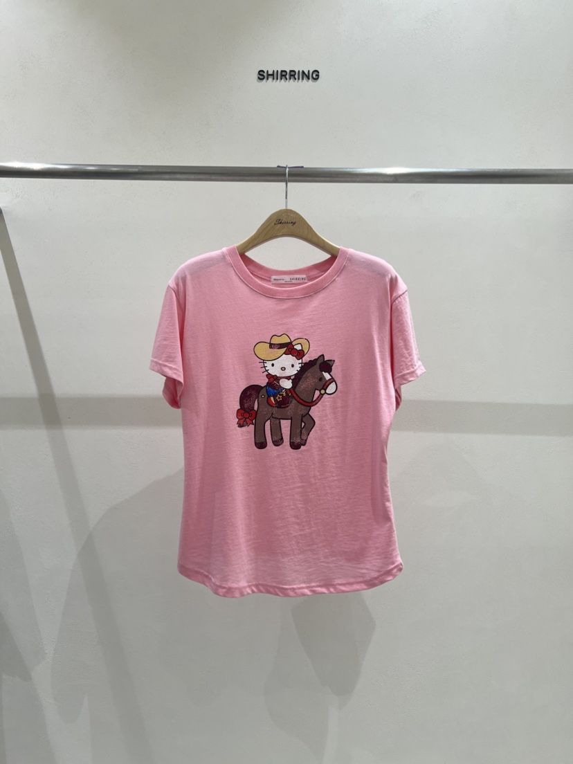 SHIRRING韓國㊣直郵東大門代購女裝新品推薦熱賣休閑時尚T恤SHIRRINGT恤