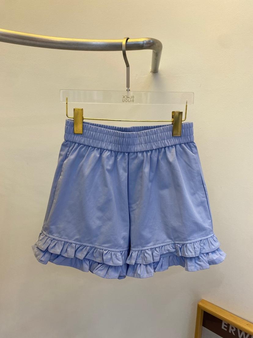 BLACK BIJOU韓國㊣直郵東大門代購女裝新品人氣短褲荷葉邊BLACK BIJOU短褲
