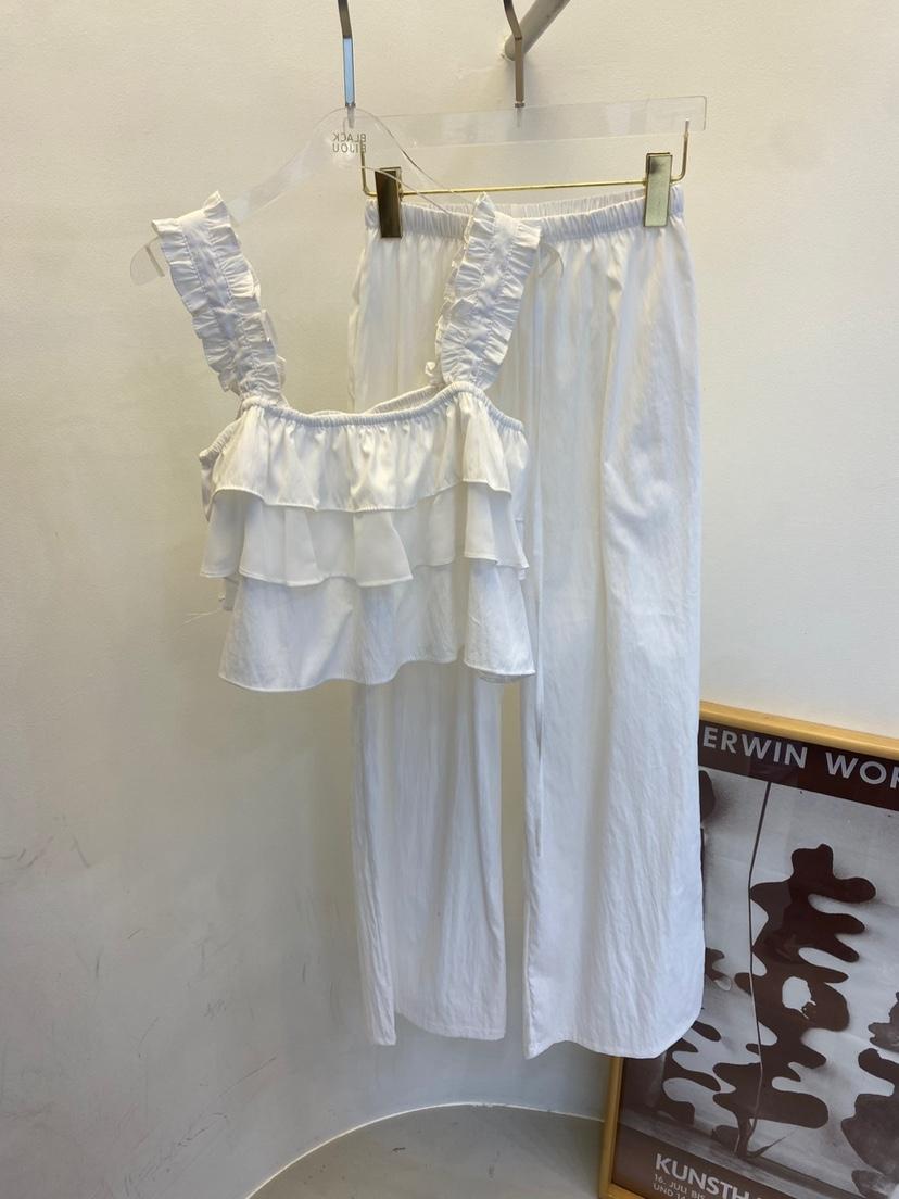 BLACK BIJOU韓國直郵㊣女裝新款推薦25春夏時尚休閑套裝雪紡BLACK BIJOU套裝