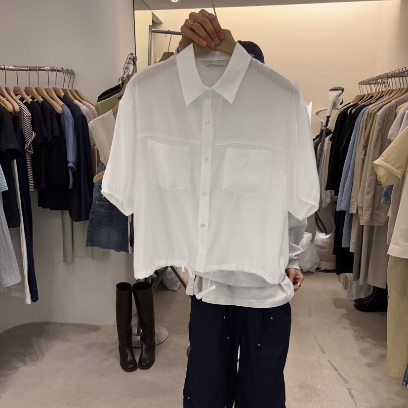PHILO直郵韓國代購㊣女裝新款25春夏推薦熱賣時尚襯衫蕾絲衫PHILO襯衫/蕾絲衫