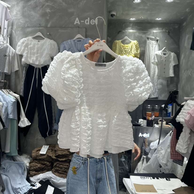 A-DEL直郵韓國代購㊣女裝新品推薦時尚熱賣休閑襯衫蕾絲衫A-DEL襯衫/蕾絲衫