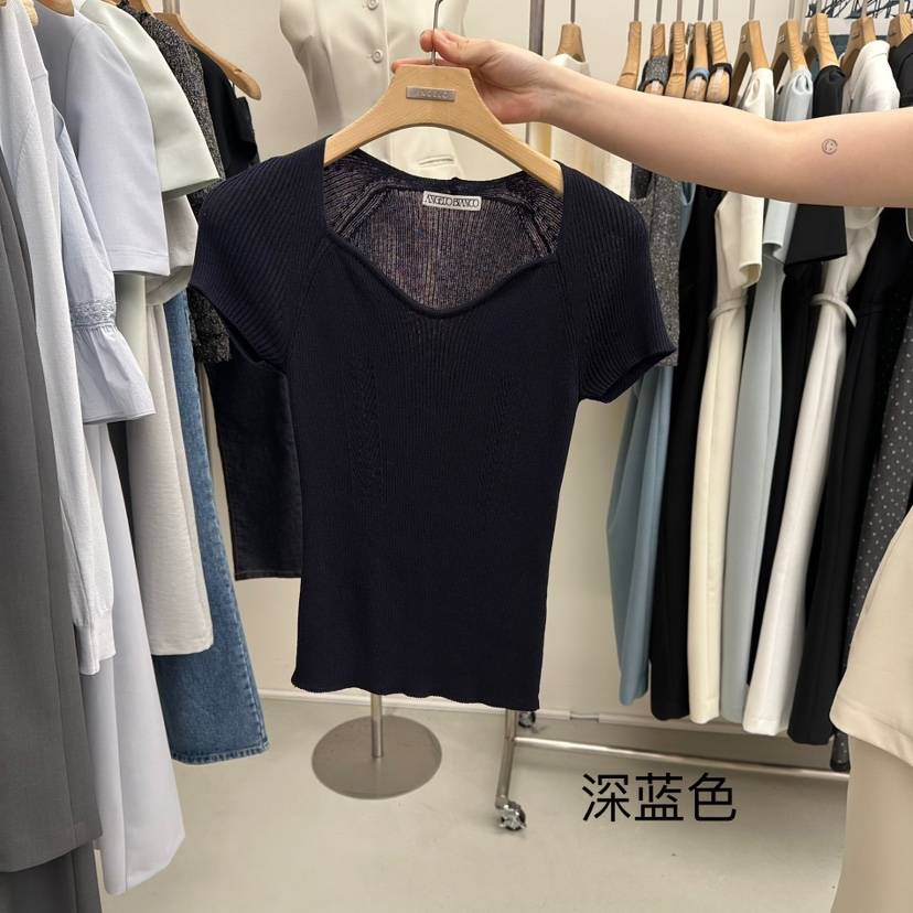 MER韓國直郵㊣女裝新品熱賣時尚人氣25春夏推薦休閑針織衫MER/ANGELO BIANCO針織衫