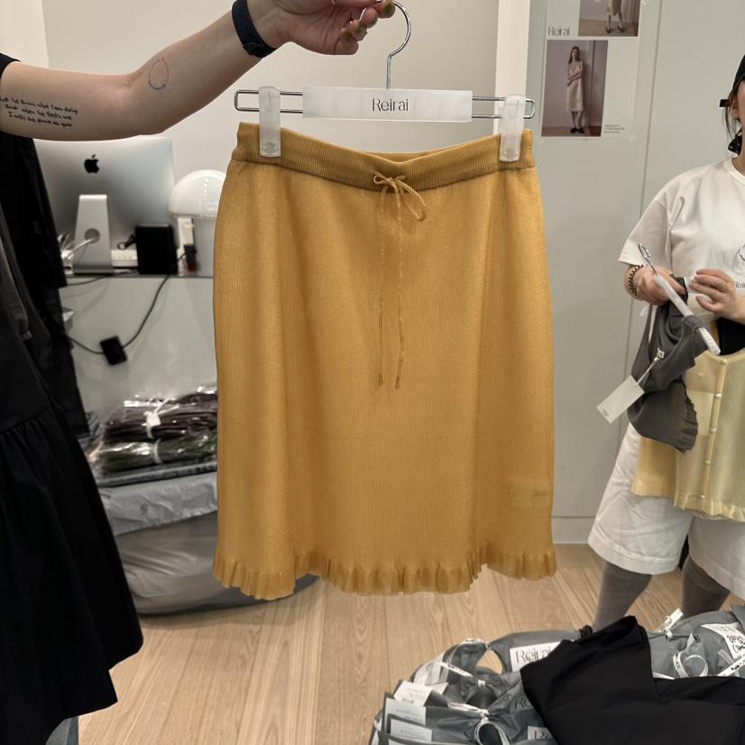 REIRAI韓國直郵㊣女裝新品休閑推薦熱賣人氣25春夏短裙荷葉邊Reirai短裙