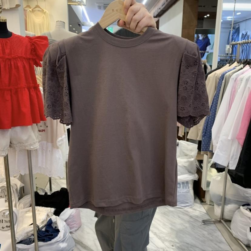 BEEN-A韓國㊣直郵東大門代購女裝新品時尚25春夏推薦T恤刺繡BEEN-AT恤
