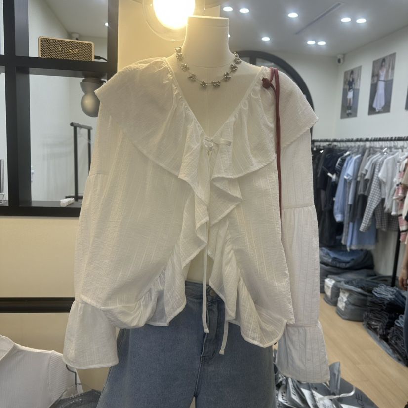 ARR韓國㊣直郵東大門代購女裝新品推薦人氣25春夏襯衫蕾絲衫寬松ARR襯衫/蕾絲衫