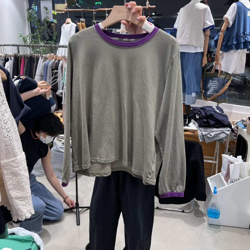 BLOOM韓國直郵㊣東大門實拍女裝新品人氣25春夏推薦長袖T恤BLOOM長袖T恤