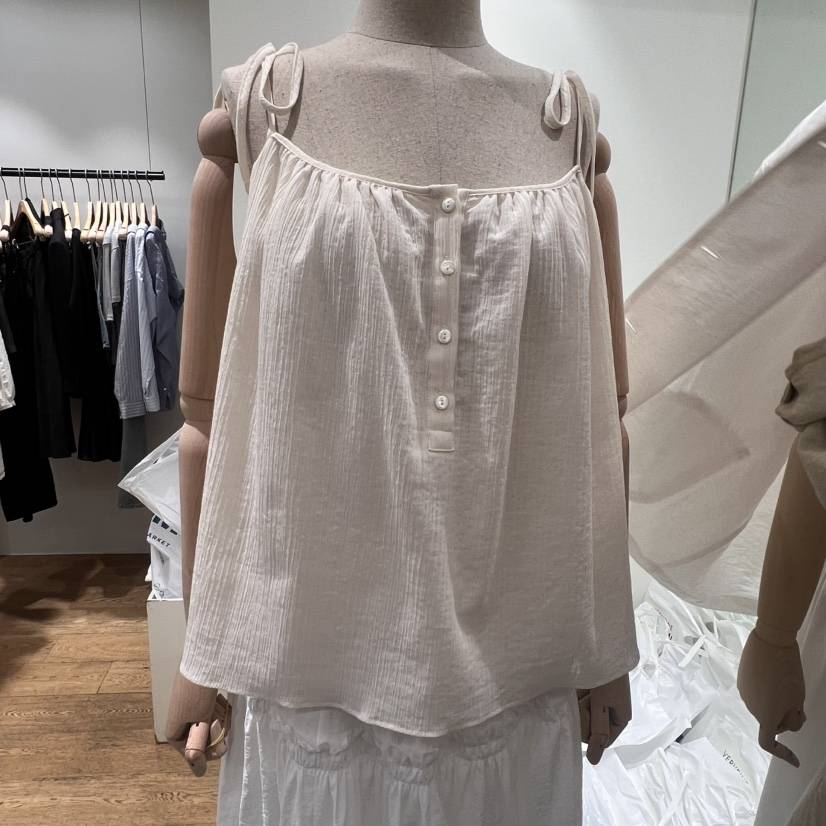 VERVEINE韓國直郵女裝新品人氣25春夏職業真品吊帶背心紐扣VERVEINE吊帶/背心