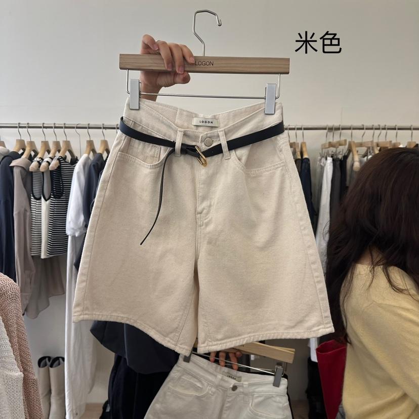 LOGON東大門代購女士新品人氣職業25春夏熱賣休閑短褲不含腰帶LOGON短褲