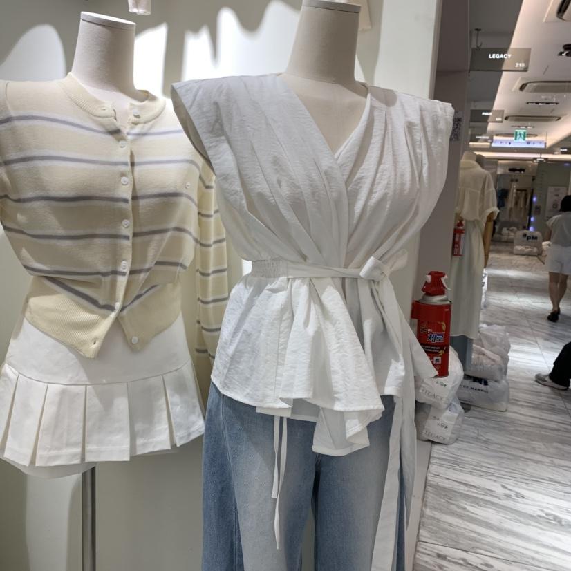 BY BOMI韓國代購女士新款時尚人氣職業25春夏真品襯衫蕾絲衫BY BOMI襯衫/蕾絲衫