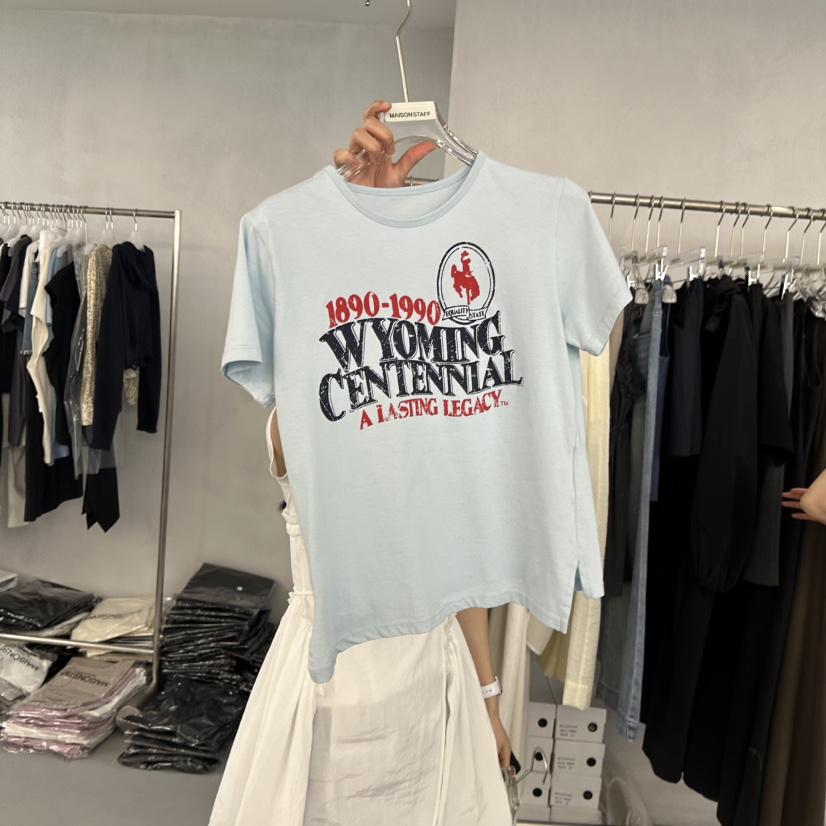 DOUBLE STANDARD/LE SMOKING/MAISONSTAFF東大門直郵女士新品25春夏T恤MAISONSTAFFT恤