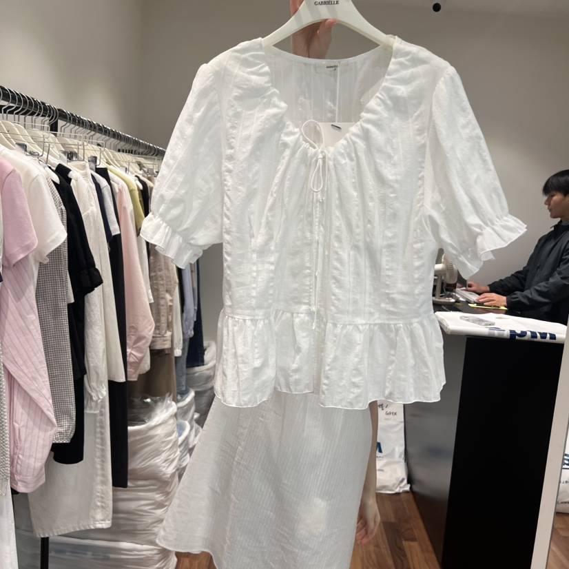 GABRIELLE韓國直郵女裝新品休閑人氣真品25春夏職業襯衫蕾絲衫GABRIELLE襯衫/蕾絲衫