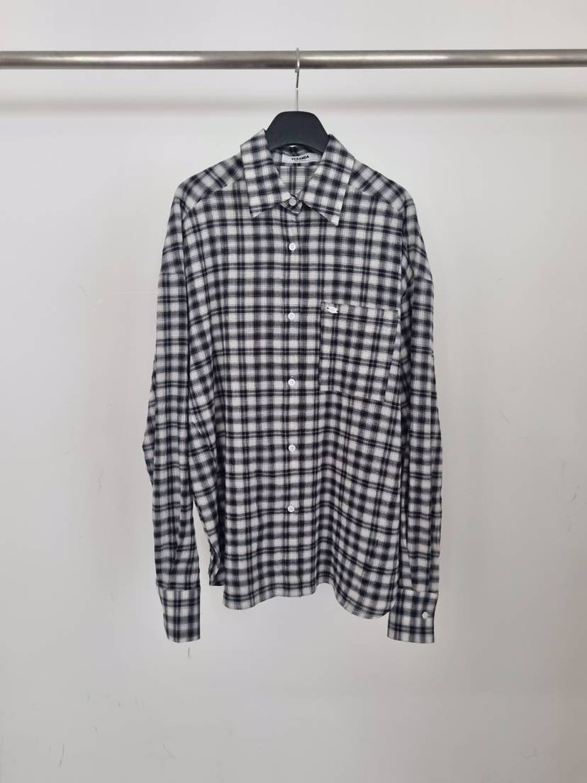 VERANDA直郵韓國代購㊣女裝新品休閑25春夏時尚襯衫蕾絲衫格紋VERANDA襯衫/蕾絲衫