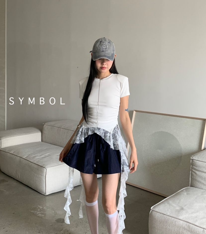 SYMBOL韓國㊣直郵東大門代購女裝新品25春夏熱賣時尚休閑T恤SYMBOLT恤