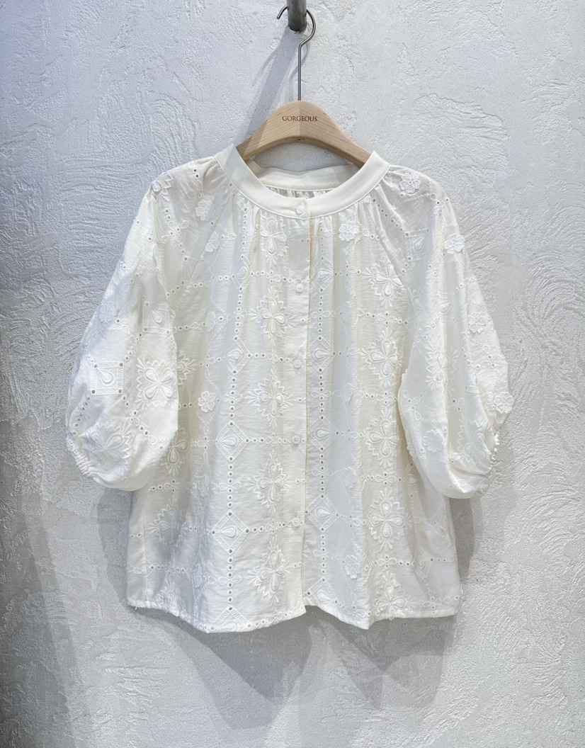 GORGEOUS韓國直郵㊣東大門實拍女裝新款25春夏時尚襯衫蕾絲衫GORGEOUS襯衫/蕾絲衫