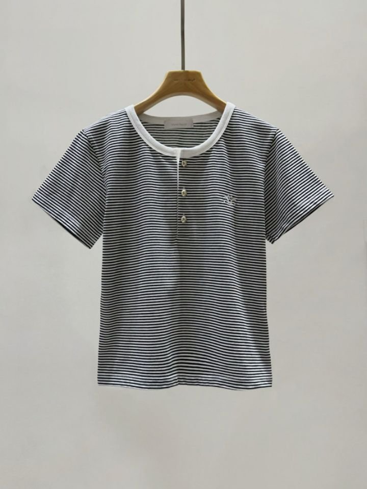 VERT NEUF東大門代購女裝新品時尚25春夏休閑職業熱賣T恤刺繡VERT NEUFT恤