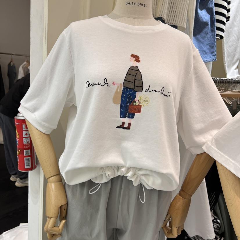 DAISY DRESS直郵韓國代購㊣女裝新品人氣推薦熱賣休閑25春夏T恤DAISY DRESST恤