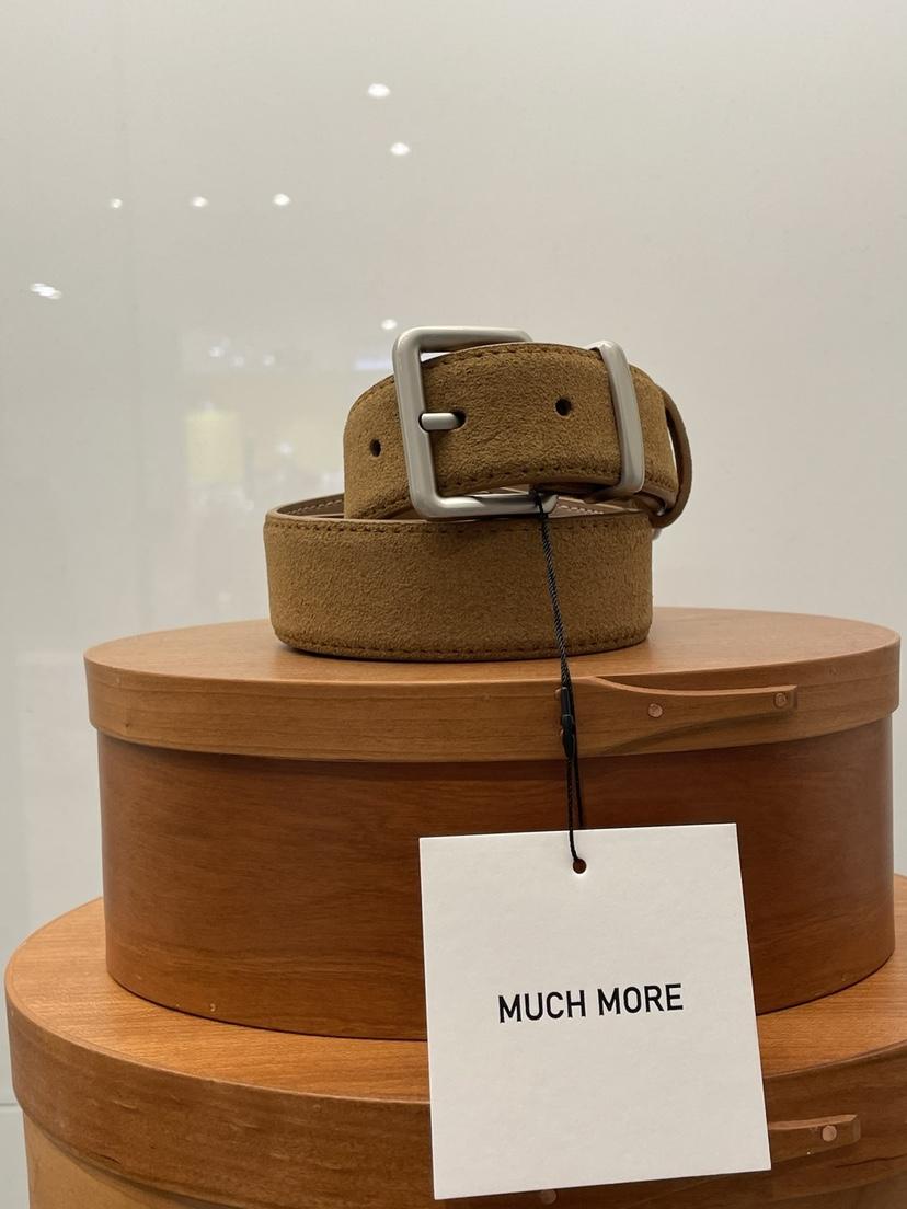 MUCH MORE直郵韓國代購㊣女裝新款熱賣時尚人氣腰帶絨面革MUCH MORE腰帶