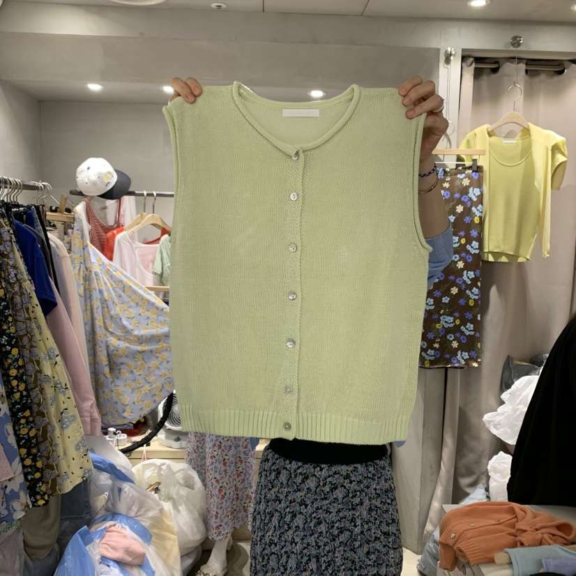 LOGROAD韓國直郵㊣東大門實拍女裝新品推薦時尚25春夏人氣馬甲LOG ROAD馬甲