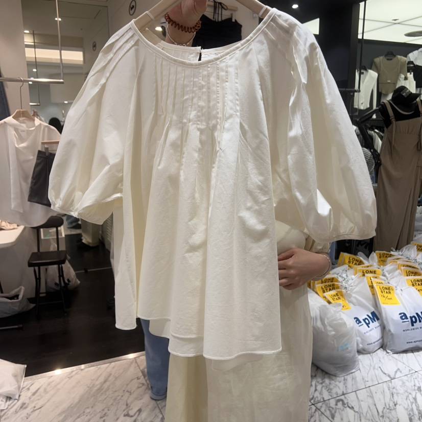 FRILL直郵韓國代購㊣女裝新品休閑25春夏時尚人氣襯衫蕾絲衫FRILL襯衫/蕾絲衫