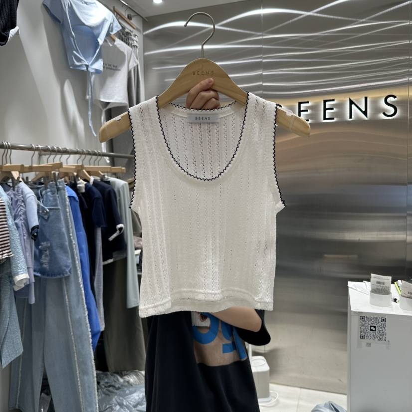 BEENS韓國代購女士新款真品推薦熱賣25春夏人氣職業吊帶背心BEENS吊帶/背心