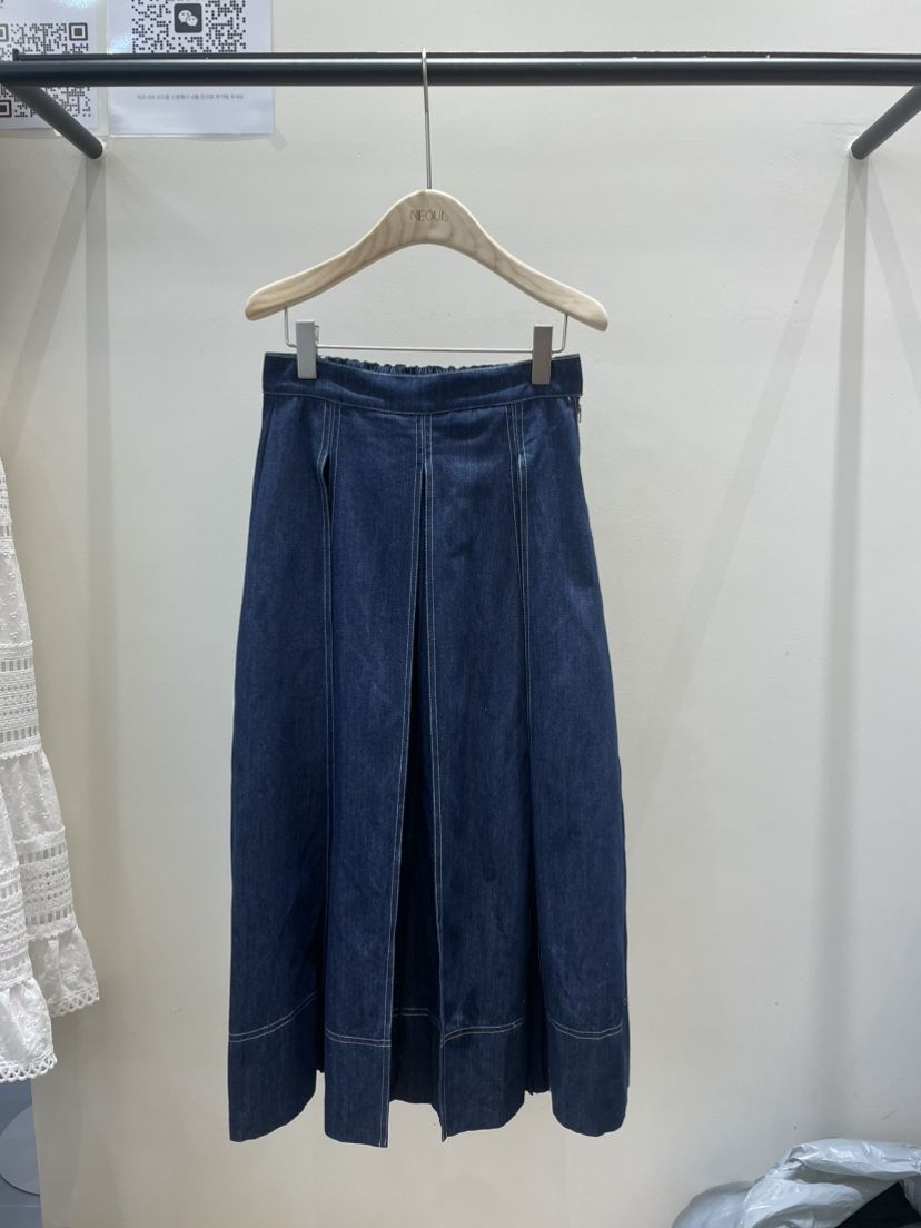 NEOUL韓國直郵女裝新品25春夏人氣職業時尚休閑真品推薦長裙NEOUL/ahin雙領標簽長裙