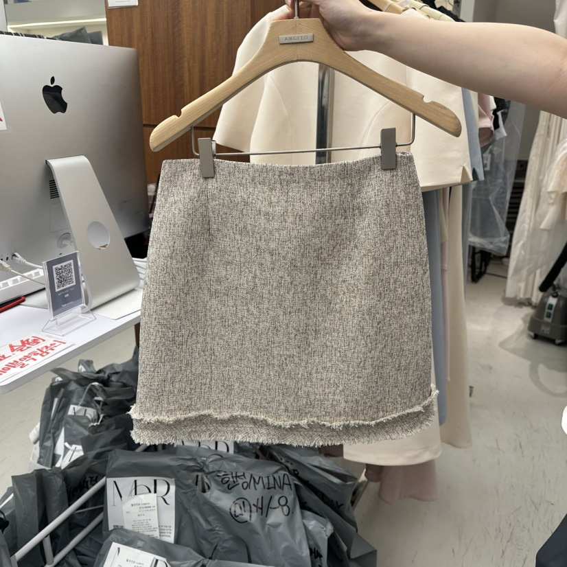 MER韓國直郵女士新品推薦職業25春夏真品人氣休閑時尚熱賣短裙MER/ANGELO BIANCO短裙
