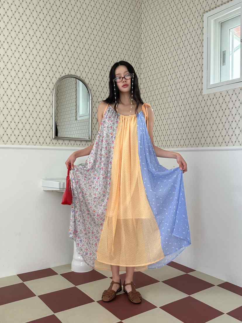 MAISONDEGLORY韓國直郵女士新品25春夏時尚推薦休閑連衣裙雪紡MAISON DE GLORY連衣裙
