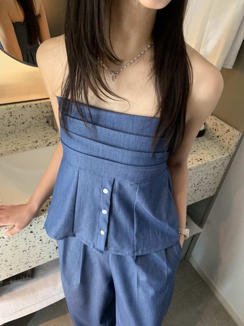 BADCALM韓國直郵女士新品真品休閑人氣25春夏職業推薦吊帶背心BADCALM吊帶/背心