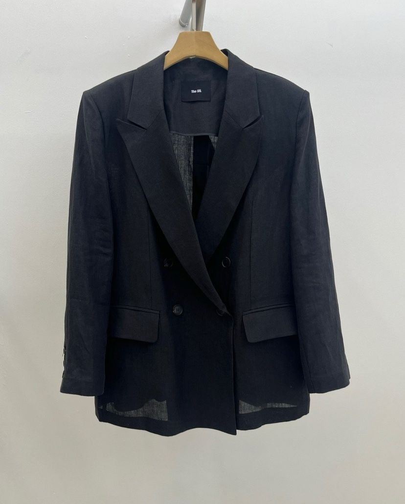 1 2ILLY-S東大門實拍女士新品熱賣職業推薦人氣真品夾克亞麻1 2ILLY/THE SIL夾克