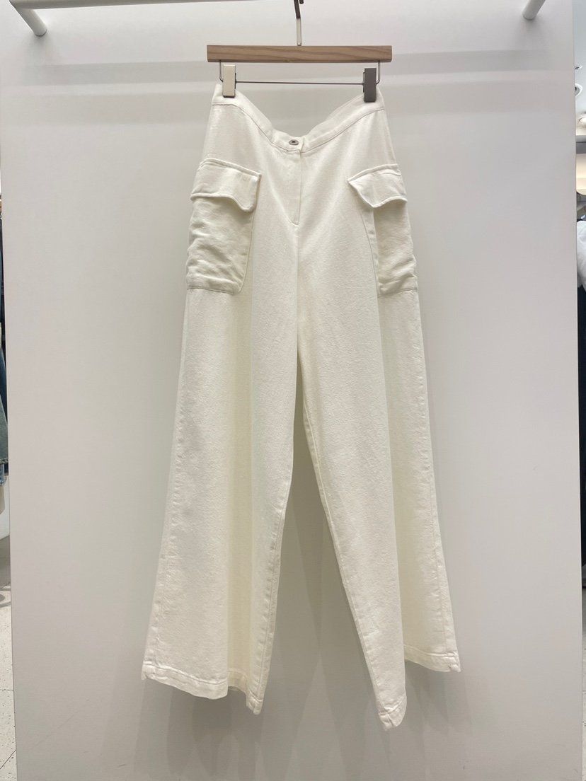 NYLON東大門實拍女士新款時尚25春夏職業休閑熱賣休閑褲口袋NYLON休閑褲
