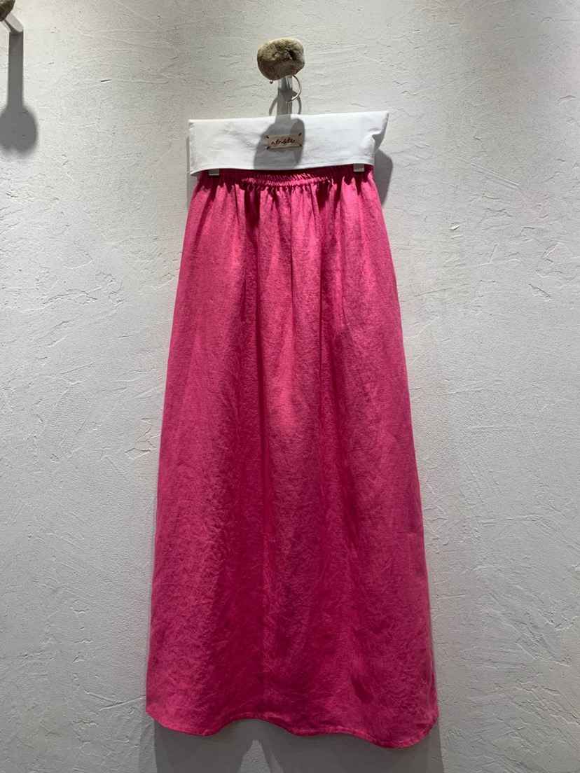 AT NOTE東大門代購女裝新品25春夏人氣推薦休閑長裙亞麻綁帶AT NOTE長裙